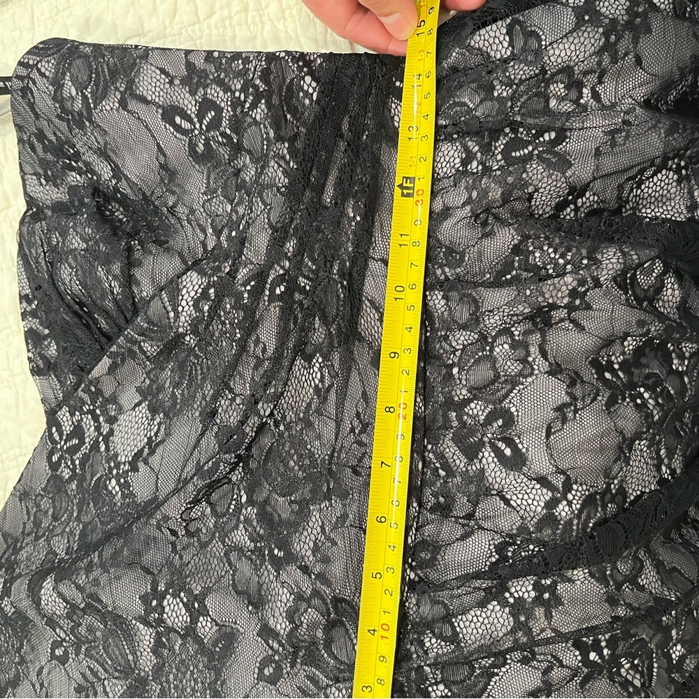 Alfred Angelo Strapless Black Lace Dress Sz. 12 NWT - Picture 9 of 10